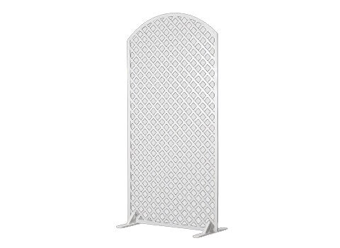 4x8 white lattice panel with arch top