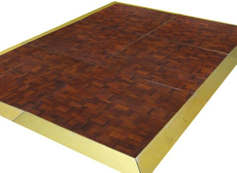 Dance Floor Dark Oak Parquet 3 X3 Sections Stuart Event Rentals