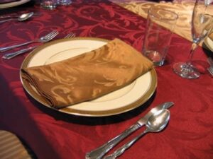 Thanksgiving Table Setting with Autumn Colors