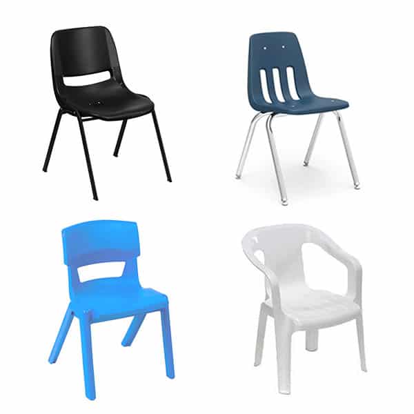 group of children's chairs