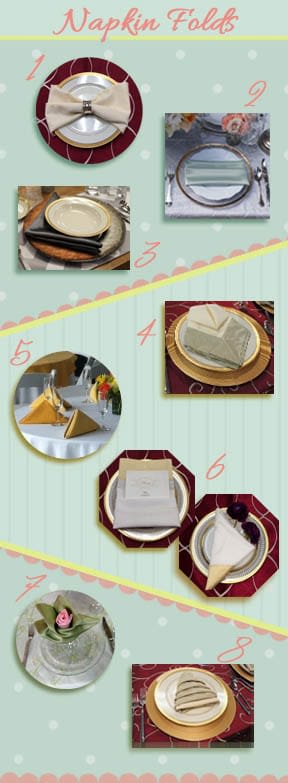 How to Fold Cloth Napkins Four Different Ways