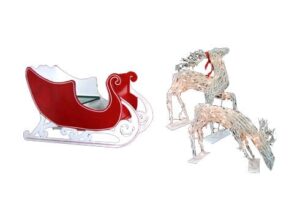 Santa Sleigh and Deer