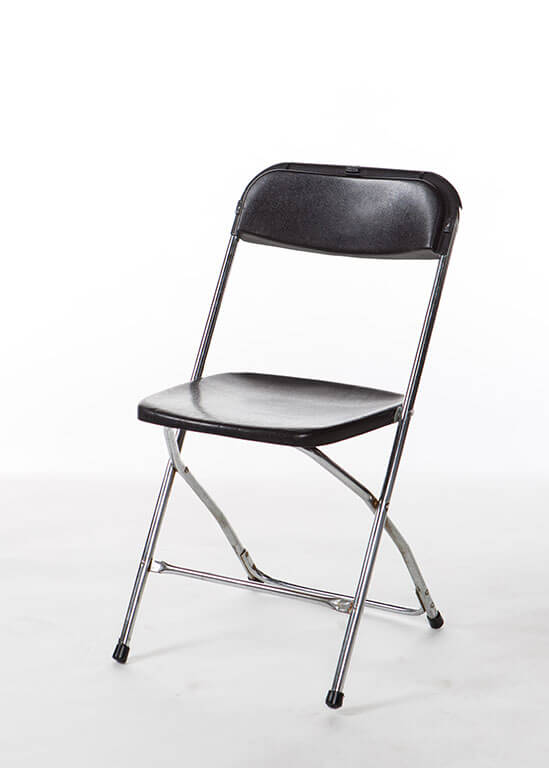 Black Chrome Samsonite Chair Stuart Event Rentals