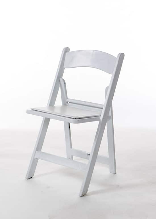 White Resin Chair Stuart Event Rentals