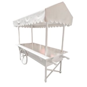 White Canopy Display Cart