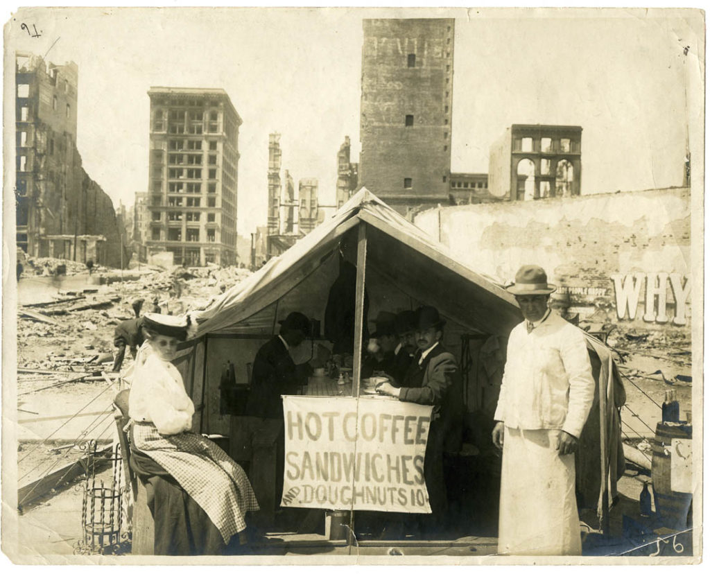 1906 earthquake coffee and sandwich tent