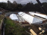 construction tent panorama view