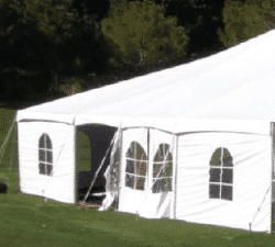 buffet seating under tent