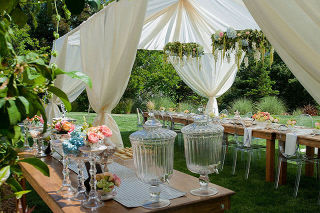 outdoor party setting