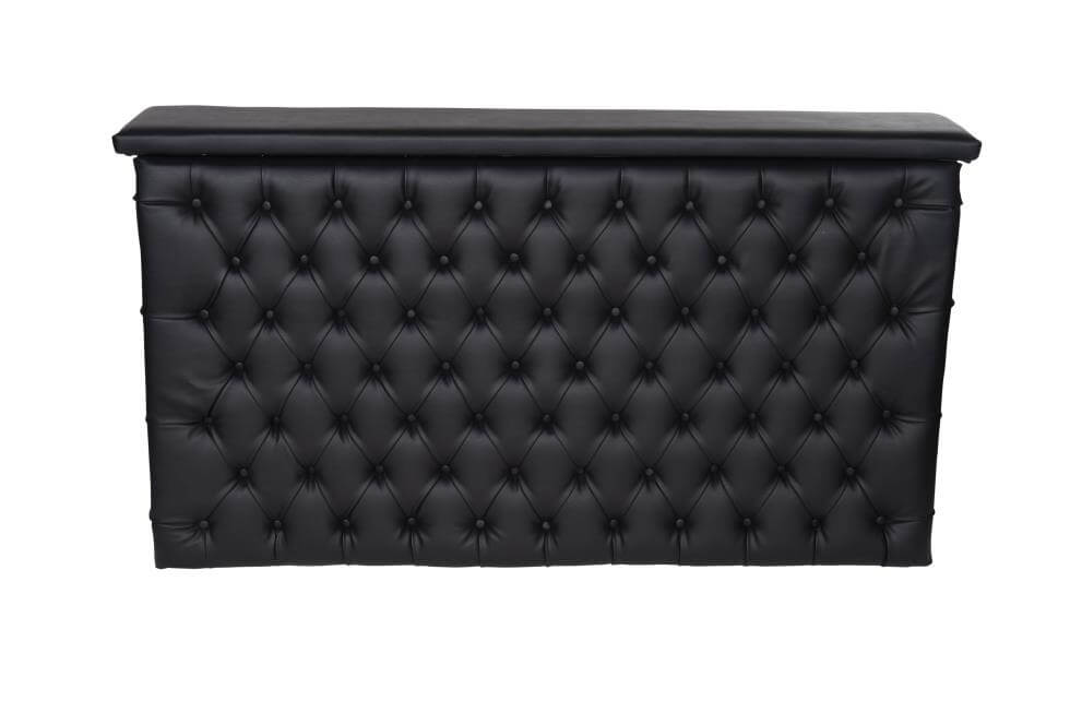 Black on sale leather bar
