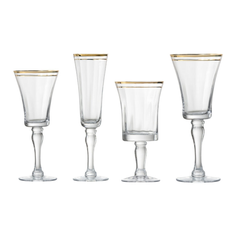 Bella Gold Rim Glassware