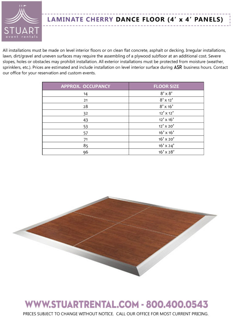 Dance Floor and Staging