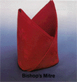 bishops mitre napkin