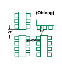 oblong table seating arrangement