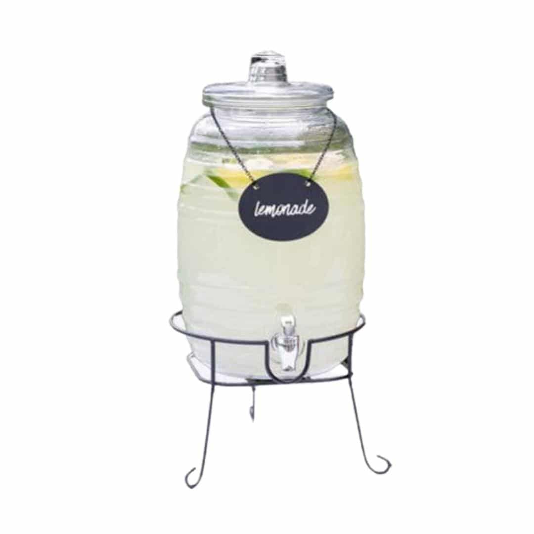 Glass Beverage Dispenser - 2.5 gallon - Stuart Event Rentals