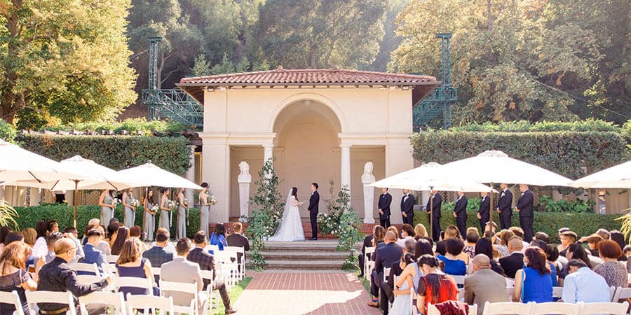 villa montalvo wedding ceremony