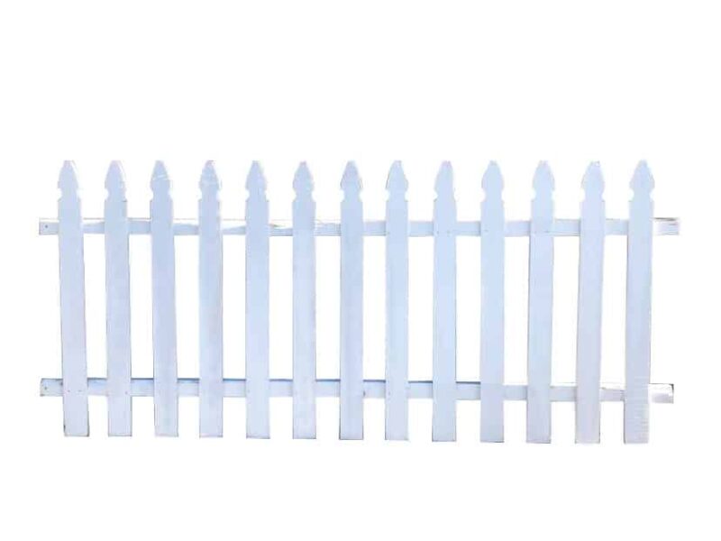 white wood picket fence