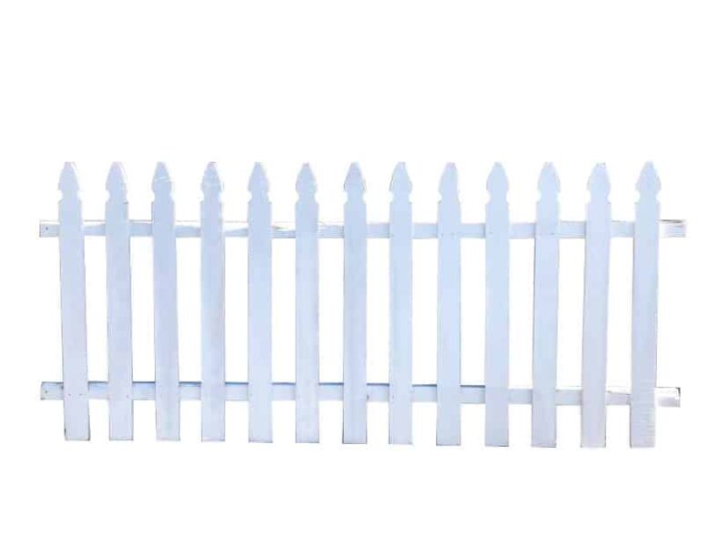 white wood picket fence