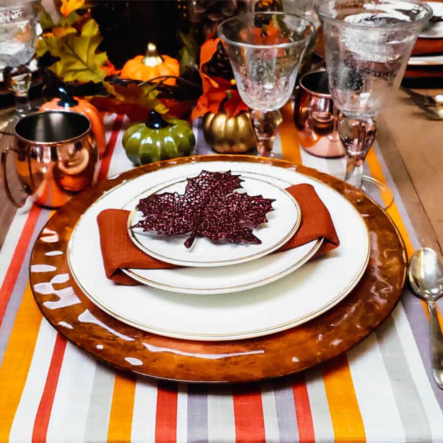thanksgiving table setting autumn theme