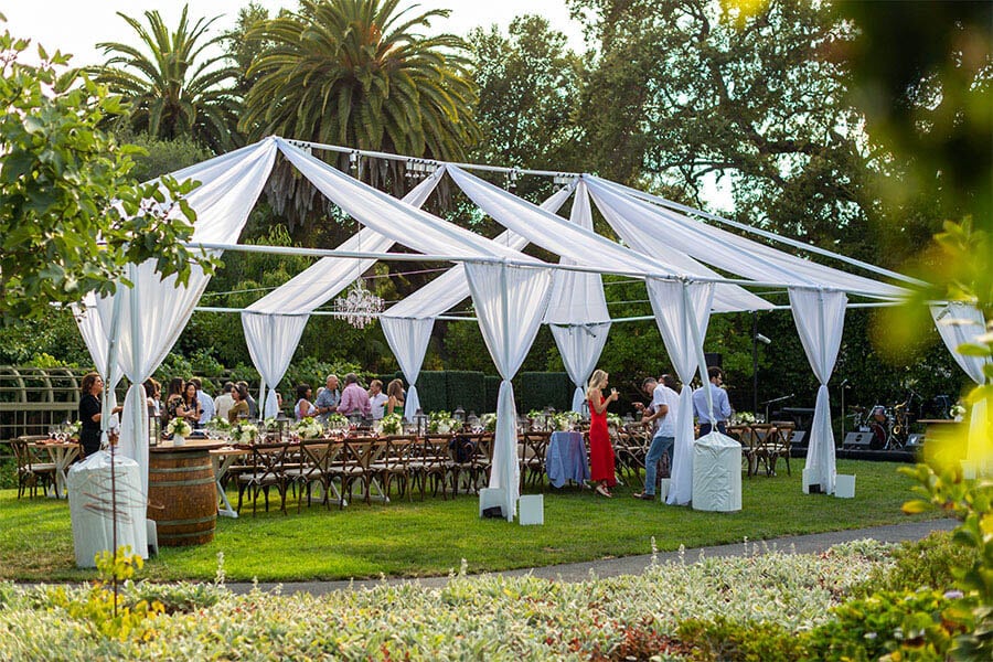 10 party planning tip semi-formal outdoor wedding event with guests