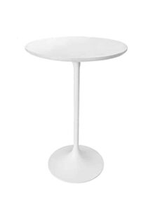 White flute footed marble cocktail table