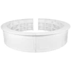 White Round Filigree Bar Top Down View