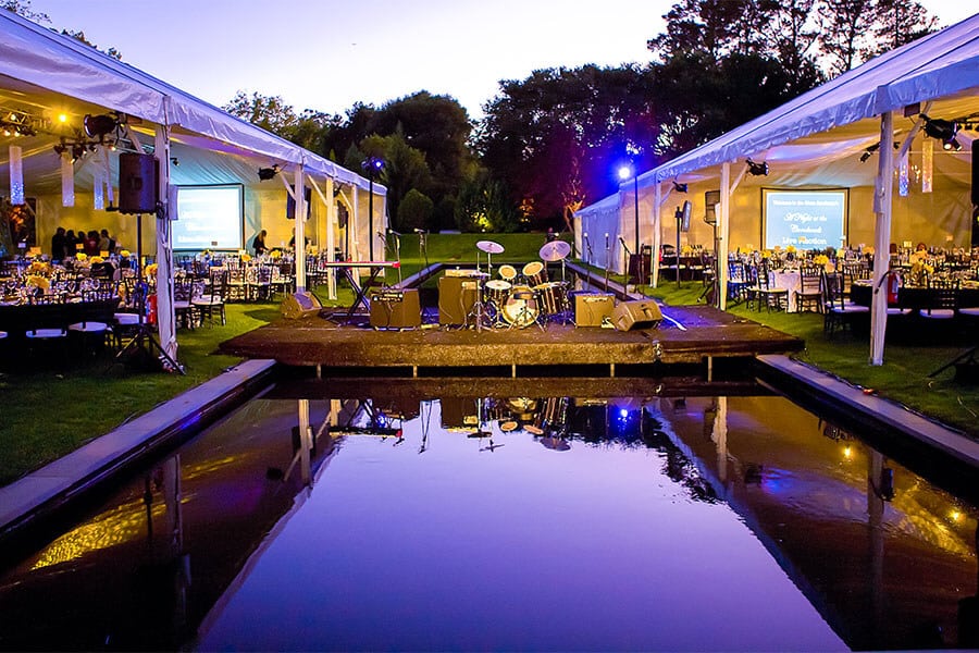 Bandstand and Tenting for Graduation Party graduation party bandstand tenting outdoor tents
