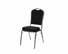 ballroom chair black fabric black frame