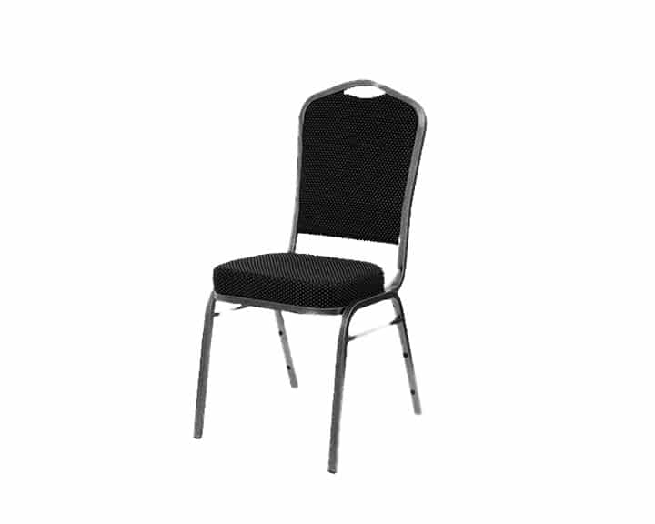 ballroom chair black fabric black frame