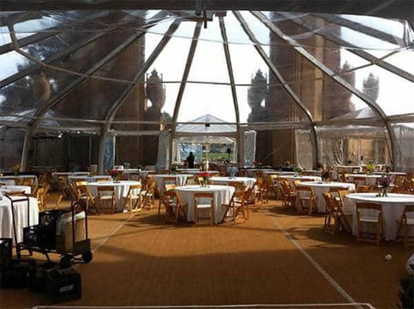 round clear tents for outdoor bay area weddings