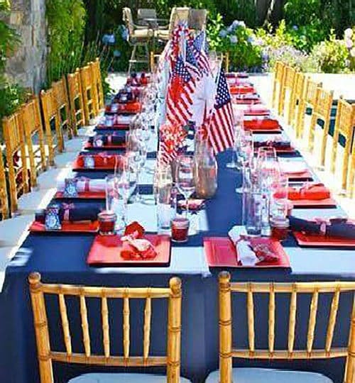 patriotic table setting for 4th of july bbq bash