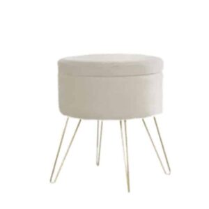 white storage ottoman side table