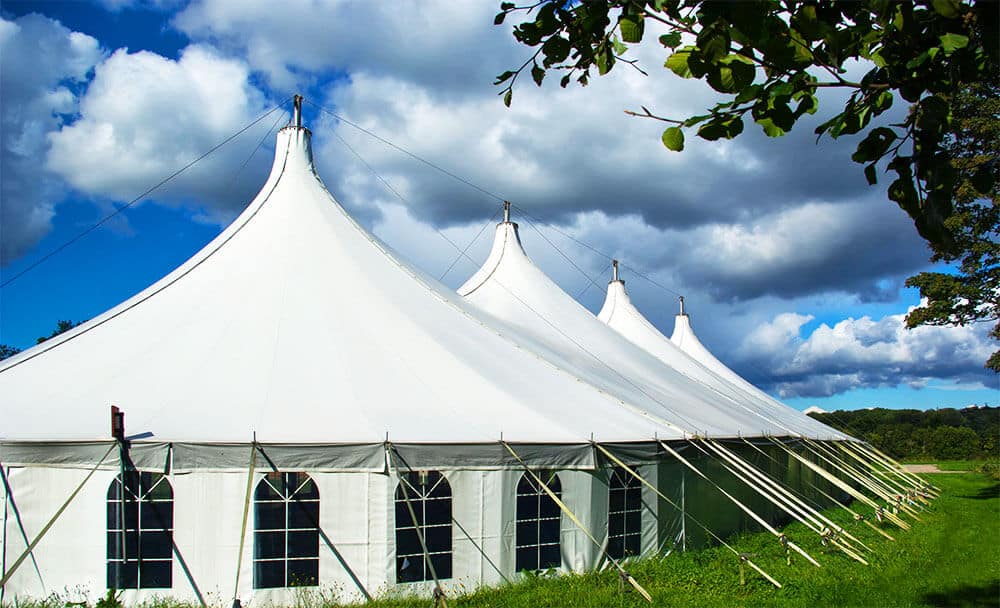 large sailcloth tent for wedding reception outdoor event