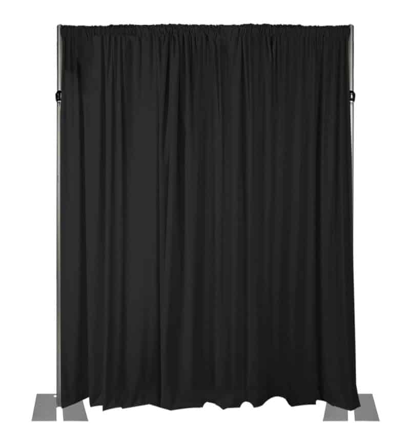 Black Duvetyn Pipe And Drape 16' High