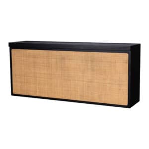 Casablanca Bar with Rattan Panel and Black Frame Casablanca bar with a black frame and a rattan panel insert for a natural look