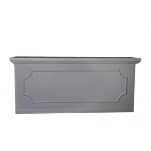 Frost grey filigree bar front with elegant panel design