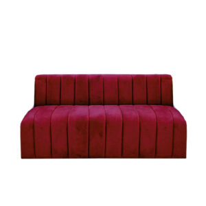 Scarlet Mansfield Velvet Sectional Armless Loveseat