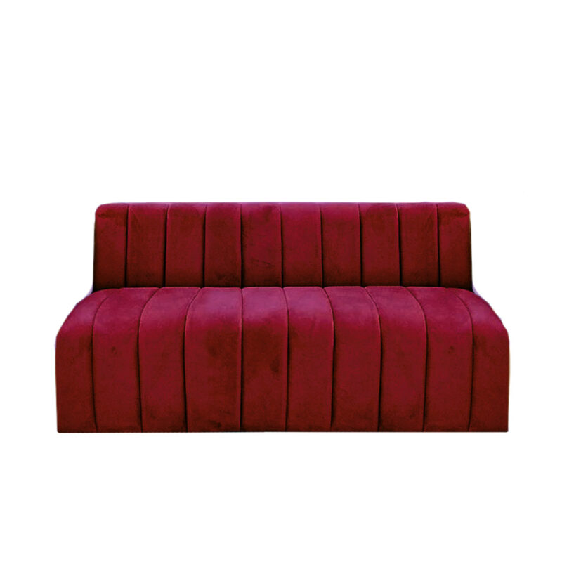 Scarlet Mansfield Velvet Sectional Armless Loveseat
