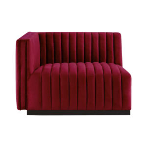 Scarlet Mansfield Velvet Sectional Right Arm