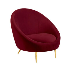Scarlet Velvet Nest Chair
