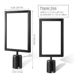 Stanchion Sign Holder Frame