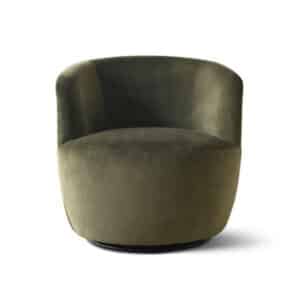 Velvet Swivel Barrel Chair