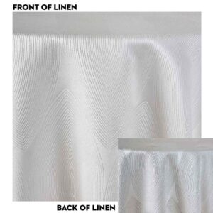 Strata Reversible Linen – White - 132″ RD